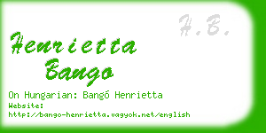 henrietta bango business card